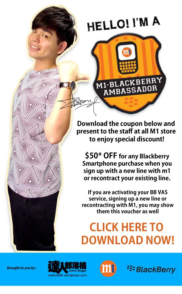 M1 blackberry ambassador special discount