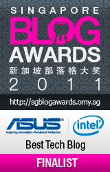 Finalist for Singapore Blog Awards 2011 ASUS Best Tech Blog