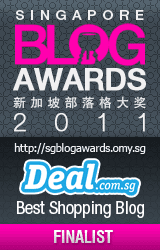 Finalist for Singapore Blog Awards 2011 DEAL.com.sg Best Shopping Blog