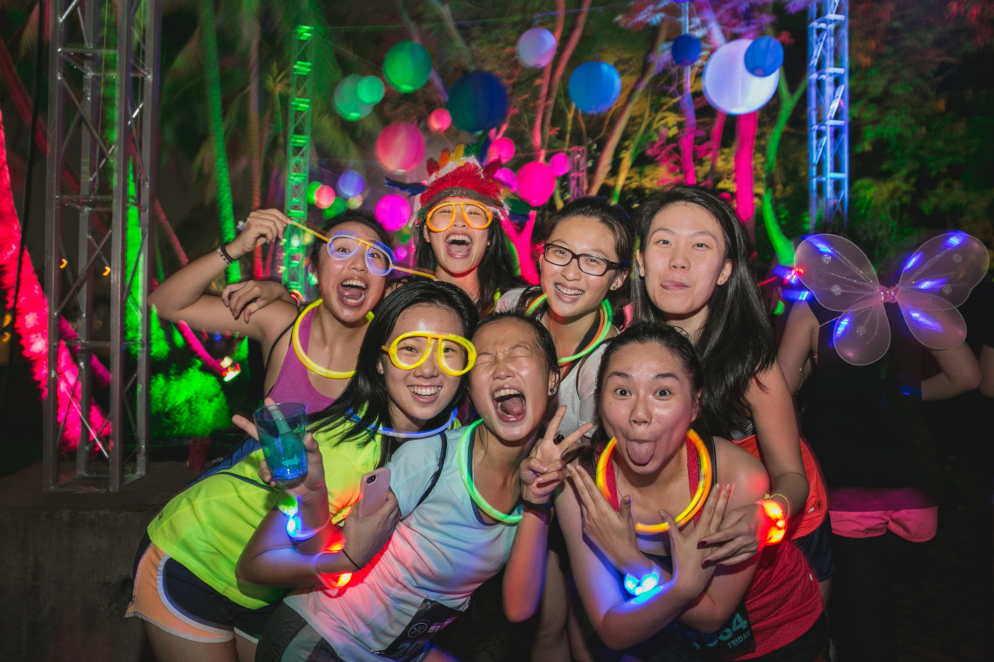Electric Runners are decked out in their neon attire to enjoy the biggest 5k party in the world
