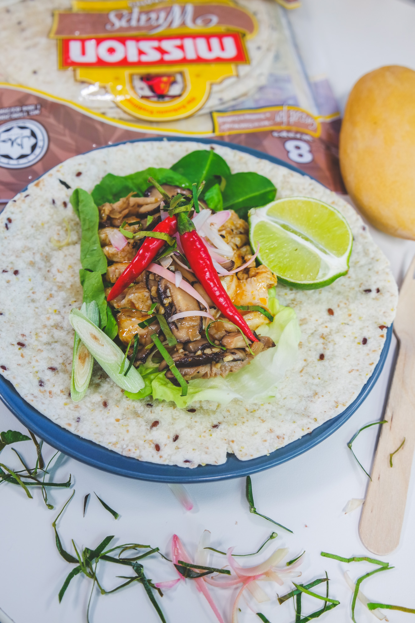 Tom Yum Chicken Wrap