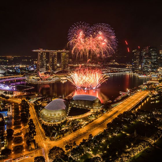 Marina Bay Countdown Singapore Fireworks