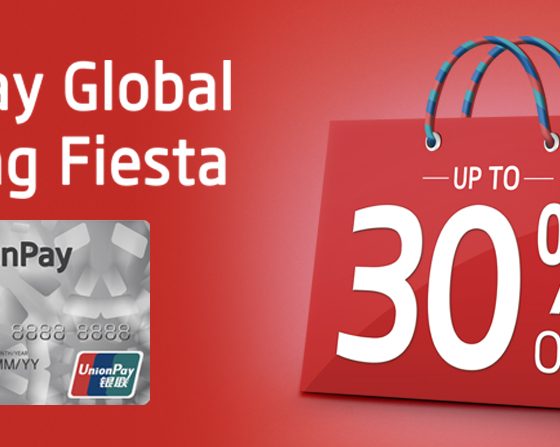 Enjoy up to 30% Exclusive Discount at UnionPay's Global Shopping Fiesta