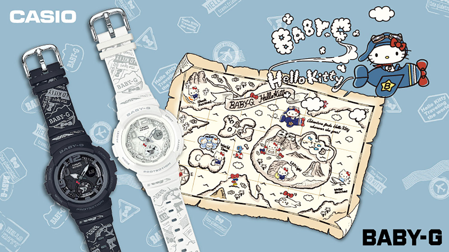 CASIO BABY-G Collaboration Model Featuring Globe-Trotting Hello Kitty