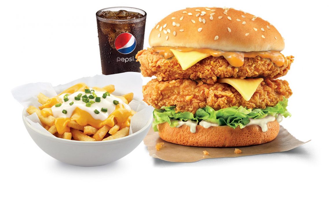 Get Cheesier with the Cheesy Zinger Stacker Meal!