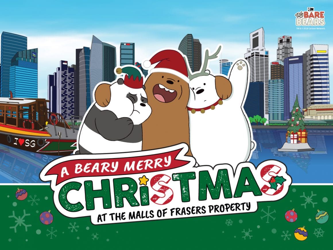Celebrate Christmas at the malls of Frasers Property with We Bare Bears