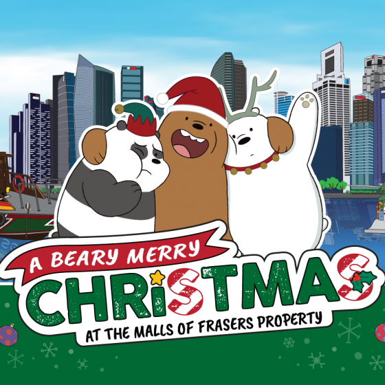 Celebrate Christmas at the malls of Frasers Property with We Bare Bears