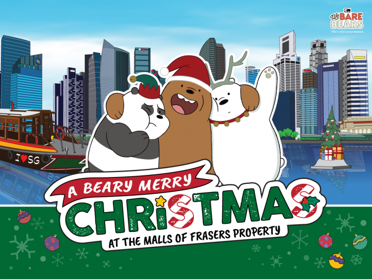 Celebrate Christmas at the malls of Frasers Property with We Bare Bears
