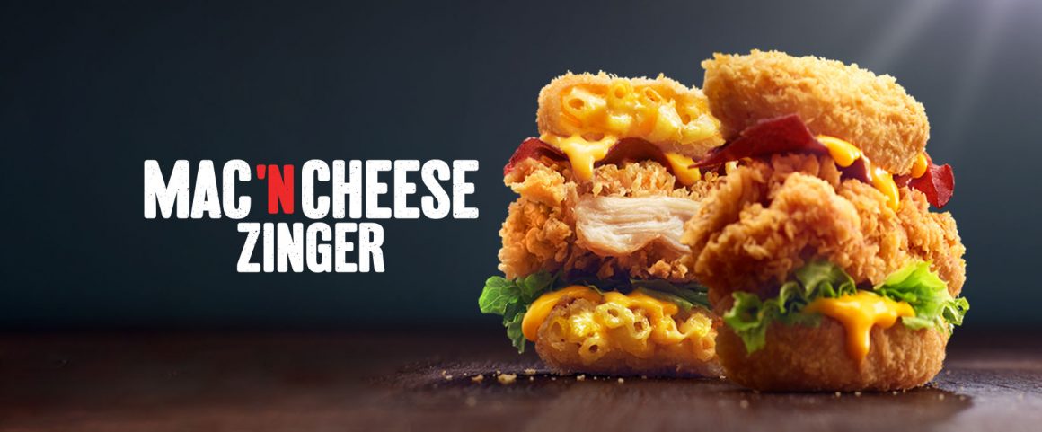 KFC Singapore newest creation – the KFC Mac ‘N Cheese Zinger!