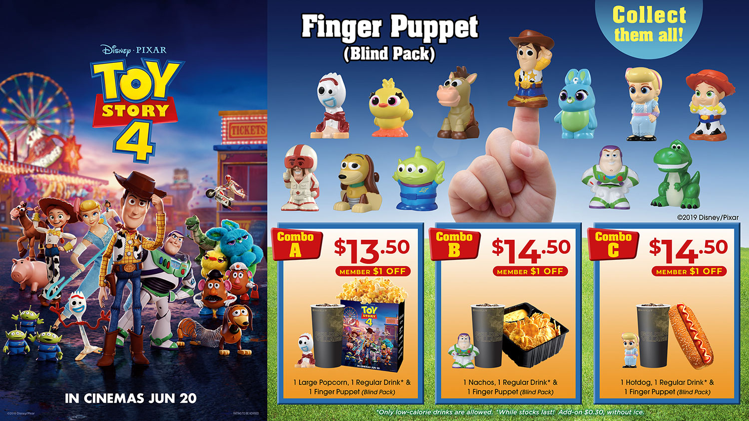 Collect these finger puppet collectibles with Golden Village’s Toy Story 4 Exclusive Combo!