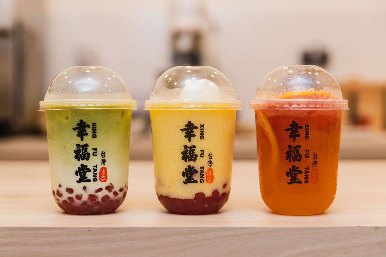 Matcha-Boba-Milk-Mango-Smoothie-and-Rabbit-Panna-Cotta-Grapefruit-Green-Tea