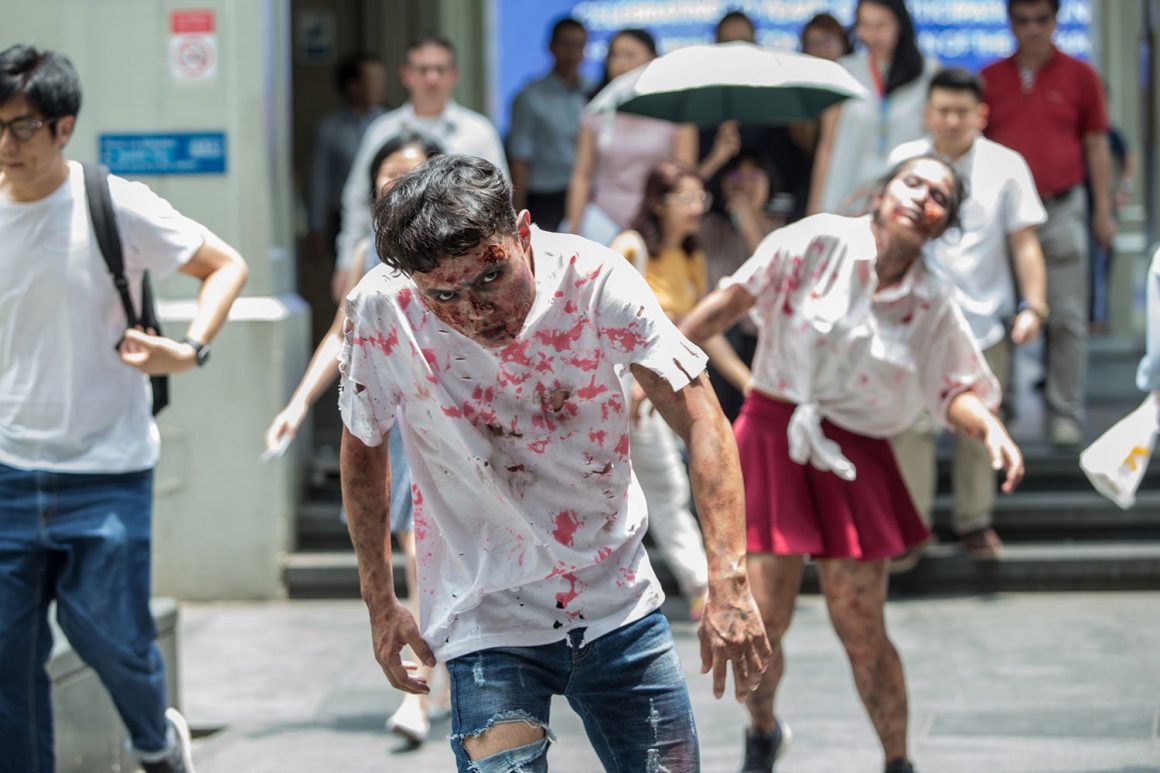 Zombies-at-Raffles-Place