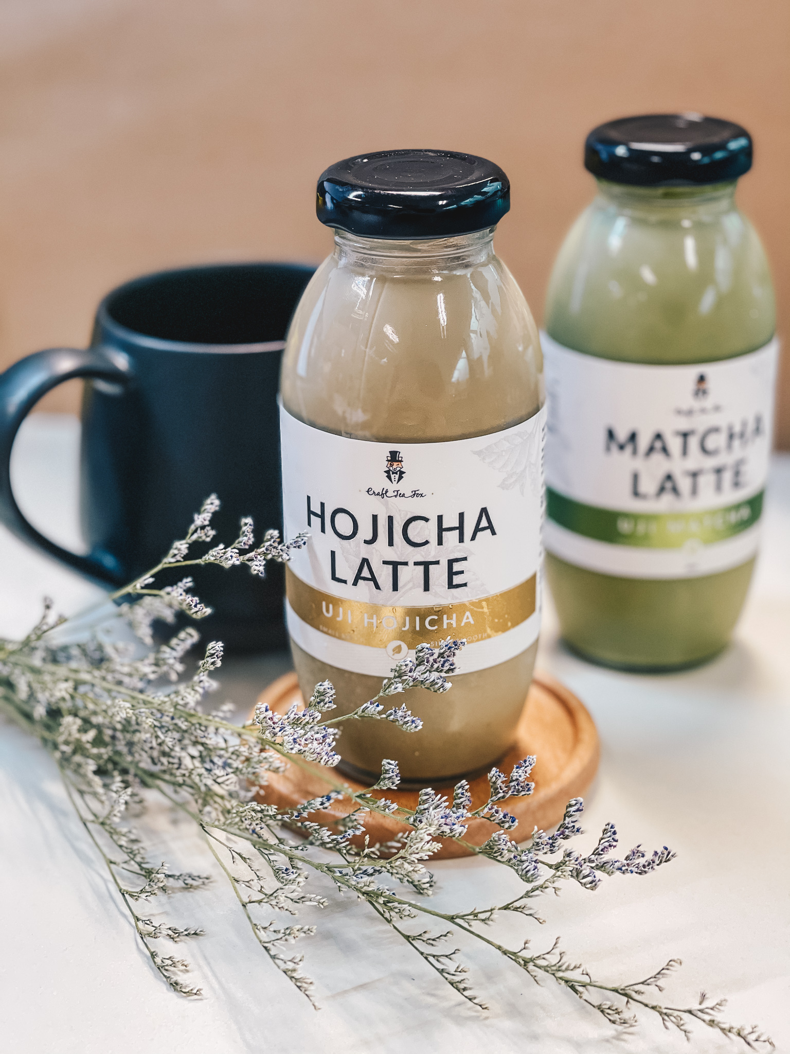 Craft Tea Fox Matcha and Hojicha Latte
