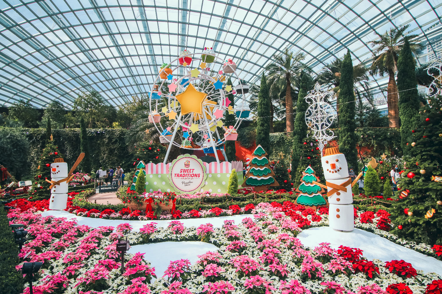 Poinsettia Wishes Floral Display at Gardens by the Bay