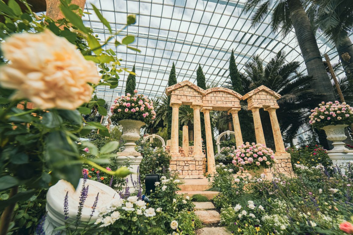 Rose Romance floral display at Gardens by the Bay