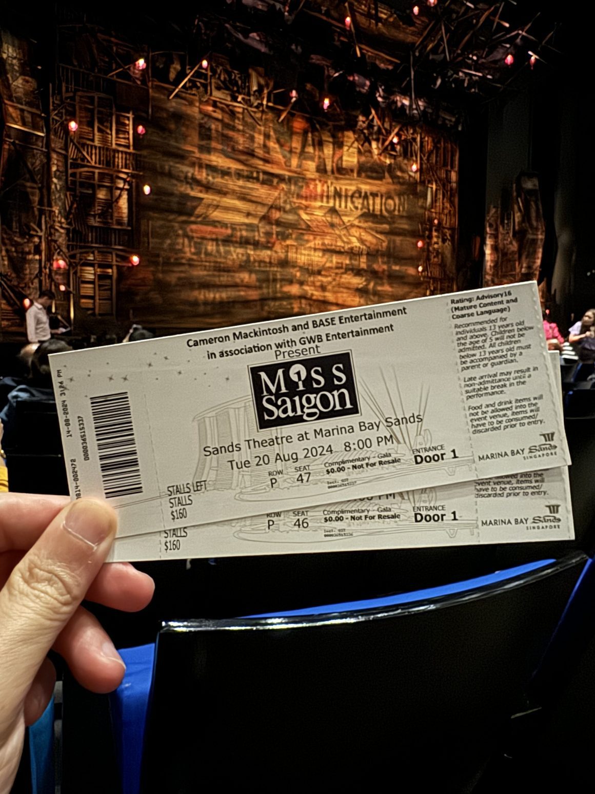 Miss Saigon at Marina Bay Sands Singapore